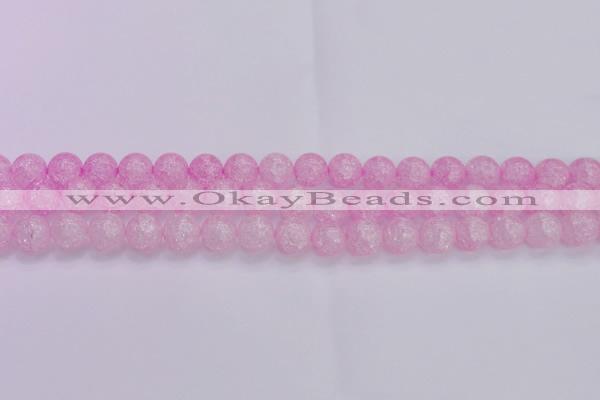 CKQ304 15.5 inches 12mm round dyed crackle quartz beads wholesale