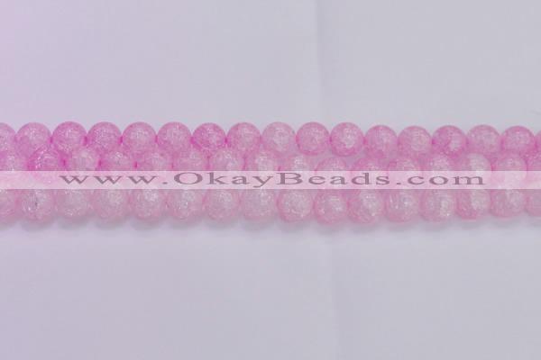 CKQ305 15.5 inches 14mm round dyed crackle quartz beads wholesale