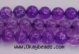 CKQ308 15.5 inches 6mm round dyed crackle quartz beads wholesale