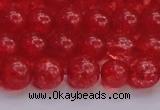 CKQ317 15.5 inches 10mm round dyed crackle quartz beads wholesale