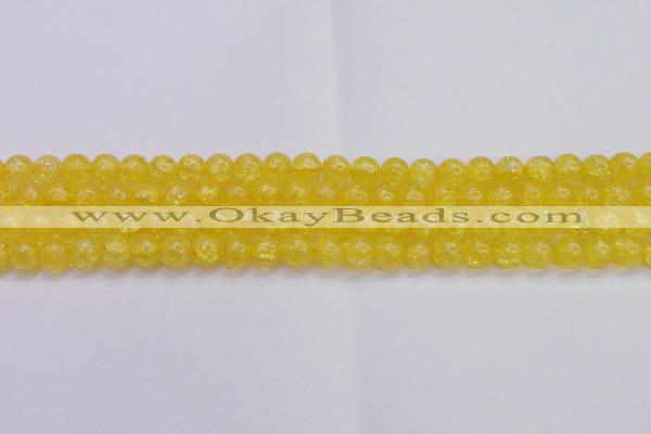 CKQ324 15.5 inches 10mm round dyed crackle quartz beads wholesale