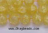 CKQ325 15.5 inches 12mm round dyed crackle quartz beads wholesale