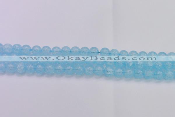 CKQ332 15.5 inches 12mm round dyed crackle quartz beads wholesale