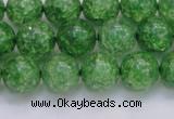 CKQ339 15.5 inches 12mm round dyed crackle quartz beads wholesale