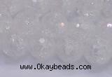 CKQ346 15.5 inches 12mm faceted round dyed crackle quartz beads