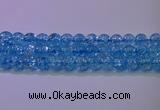 CKQ362 15.5 inches 8mm round dyed crackle quartz beads