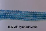 CKQ370 15.5 inches 4mm round dyed crackle quartz beads wholesale