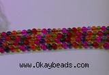 CKQ390 15.5 inches 4mm round dyed crackle quartz beads wholesale