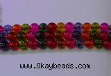 CKQ393 15.5 inches 10mm round dyed crackle quartz beads