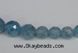 CKQ51 15.5 inches 6mm - 14mm faceted round dyed crackle quartz beads