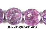 CKU04 15 inches 16mm coin purple kunzite beads wholesale