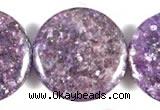 CKU05 15 inches 25mm coin purple kunzite beads wholesale