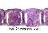 CKU07 15 inches 10*10mm square purple kunzite beads wholesale