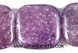 CKU08 15 inches 16*16mm square purple kunzite beads wholesale