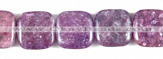 CKU08 15 inches 16*16mm square purple kunzite beads wholesale