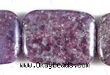 CKU12 15 inches 22*30mm rectangle purple kunzite beads wholesale