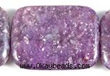 CKU14 15 inches 30*40mm rectangle purple kunzite beads wholesale