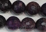 CKU27 15.5 inches 18mm faceted round purple kunzite beads wholesale