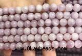 CKU321 15.5 inches 8mm round natural pink kunzite beads