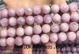 CKU323 15.5 inches 12mm round natural pink kunzite beads