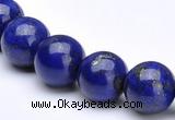 CLA09 6mm round deep blue dyed lapis lazuli beads wholesale