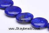 CLA18 16mm coin deep blue dyed lapis lazuli gemstone beads