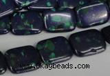 CLA428 15.5 inches 12*16mm rectangle synthetic lapis lazuli beads