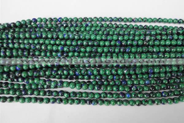 CLA478 15.5 inches 4mm round synthetic lapis lazuli beads