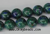 CLA482 15.5 inches 12mm round synthetic lapis lazuli beads