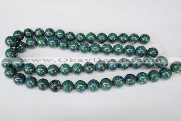 CLA483 15.5 inches 14mm round synthetic lapis lazuli beads