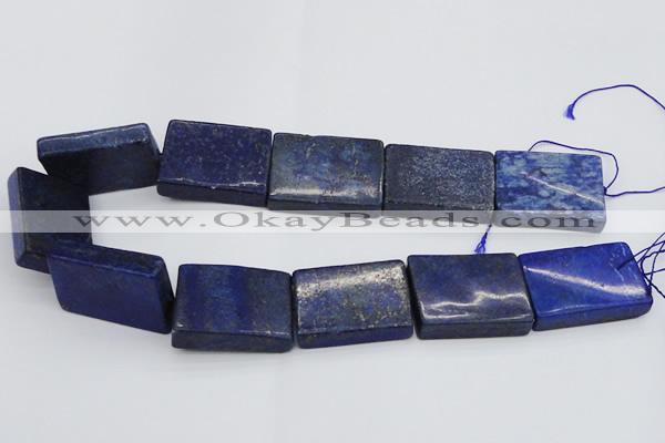 CLA55 15.5 inches 25*35mm rectangle Dyed lapis lazuli gemstone beads