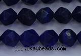 CLA82 15.5 inches 8mm faceted nuggets dyed lapis lazuli beads