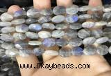 CLB1041 15.5 inches 8*12mm faceted oval labradorite beads wholesale