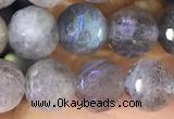 CLB1073 15.5 inches 8mm faceted round labradorite beads