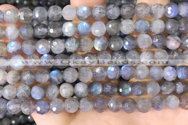 CLB1073 15.5 inches 8mm faceted round labradorite beads