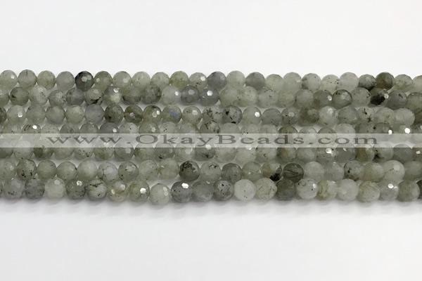 CLB1075 15.5 inches 6mm faceted round labradorite beads