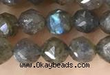 CLB1080 15.5 inches 6mm faceted nuggets labradorite beads