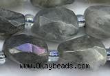 CLB1155 15 inches 8*12mm - 12*16mm faceted nuggets AB-color labradorite beads