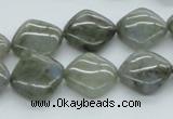 CLB118 15.5 inches 14*14mm diamond labradorite gemstone beads wholesale