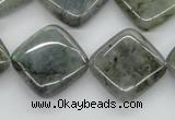 CLB120 15.5 inches 20*20mm diamond labradorite gemstone beads wholesale