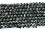 CLB1210 15.5 inches 4mm faceted round black labradorite gemstone beads