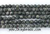 CLB1211 15.5 inches 6mm faceted round black labradorite gemstone beads