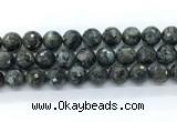 CLB1214 15.5 inches 12mm faceted round black labradorite gemstone beads