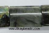 CLB134 15.5 inches 30*40mm flat tube labradorite gemstone beads