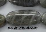 CLB136 15.5 inches 20*40mm oval labradorite gemstone beads