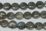 CLB149 15.5 inches 10mm flat round labradorite gemstone beads