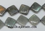 CLB153 15.5 inches 10*10mm diamond labradorite gemstone beads