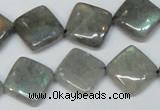 CLB155 15.5 inches 14*14mm diamond labradorite gemstone beads