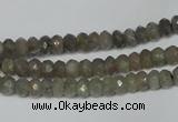 CLB178 15.5 inches 4*6mm faceted rondelle labradorite beads