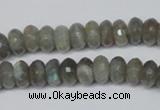 CLB179 15.5 inches 5*8mm faceted rondelle labradorite beads